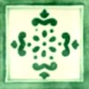 Handbemalte Fliese 10x10 - Anita verde