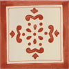 Handbemalte Fliese 10x10 - Anita marron