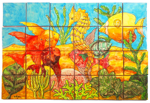 6-46-003 - Mural 4x6 - Pesces ensuenos