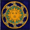 Handbemalte Fliese 5x5 - Sol Medallon