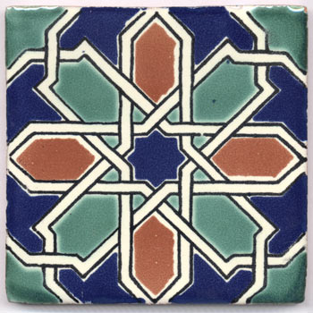5-2-33-168 - Handbemalte Fliese 10x10 - Alcazar