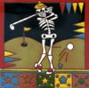 Relief-Fliese 15x15 - Golfer Skelett