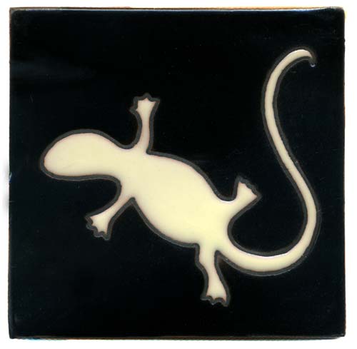 5-2-42-09 - Outdoor Relief-Fliese - 10x10 - Gecko blanco - negro