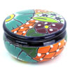 Dose mit Deckel, handbemalt, Talavera, 12x7 cm, naranja