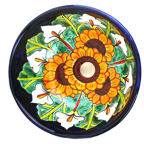 3-18-510 - Mini-Waschbecken, rund 28 cm, Lilia y Girasoles