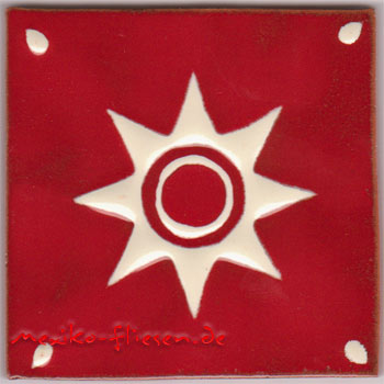 5-2-20-01 - Relief-Serie 10x10 Estrella fondo rojo