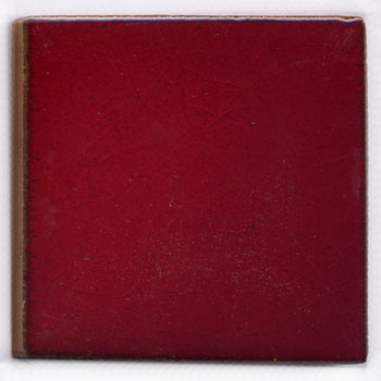 9-8-3453 - Handbemalte Fliese 5x5 - dunkelrot