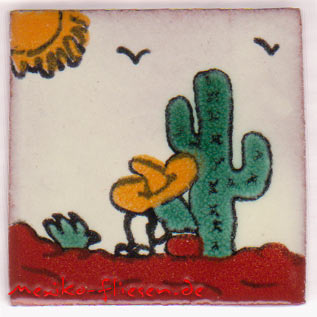 9-13-34 - Handbemalte Fliese 5x5 - Siesta blanca
