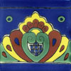 5-2-33-22 - Handbemalte Fliese 10x10 - Caribe 31