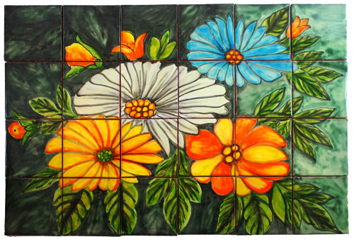 6-46-005 - Mural 4x6 - Bouquet de Margaritas