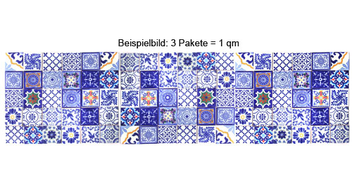 Fliesenset 30 Stück - Morelos - blau-weiß Mix 10,6x10,6cm