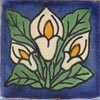 Handbemalte Fliese 5x5, Aronstab