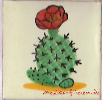 9-12-52 - Handbemalte Fliese 10x10 -  Tuna