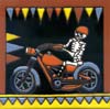 Relief-Fliese 15x15 - Motorradfahrer