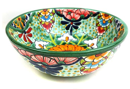 Mini-Waschbecken, rund 28 cm, Flores Talavera
