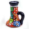 Vase - Kerzenleuchter Puebla - handbemalt, rot