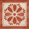 Handbemalte Fliese 10x10 - Amapola Pluma marron
