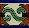 Handbemalte Fliese 5x5, Corinto, Bordüre