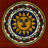 Relief-Fliese 10x10 - Sol azteca, fondo TC