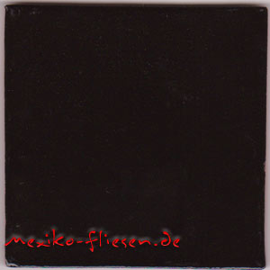 9-8-3643 - Handbemalte Fliese 10x10 - negro - schwarz