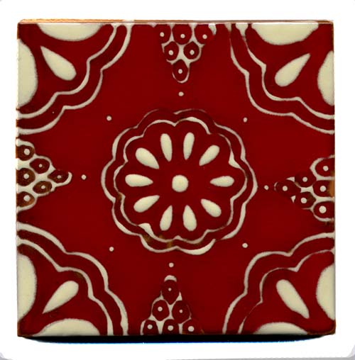 5-2-40-15 - Outdoor Relief-Fliese - 10x10 - Lace fondo rojo