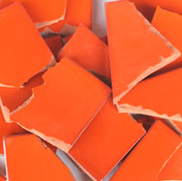 Bruchfliesen, orange, 4 KG Großmenge
