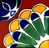 Handbemalte Fliese 10x10 - Abanico