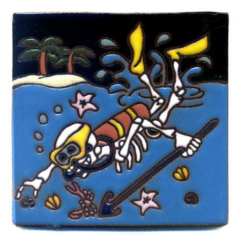 5-2-3723 - Relief-Fliese 10x10 - Taucher