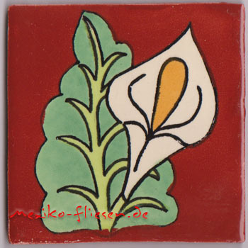 9-12-111 - Handbemalte Fliese 10x10 - Aro solo TC