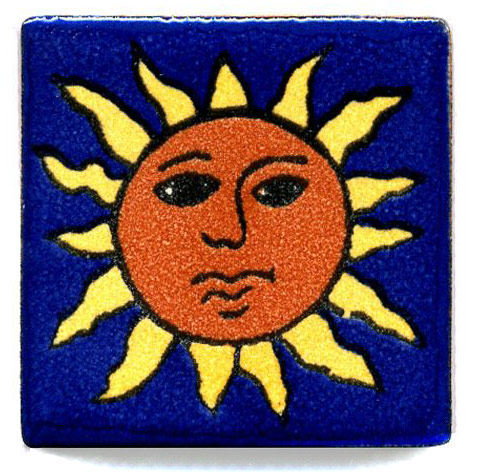 5-2-3001a - Handbemalte Fliese 5x5, Sol