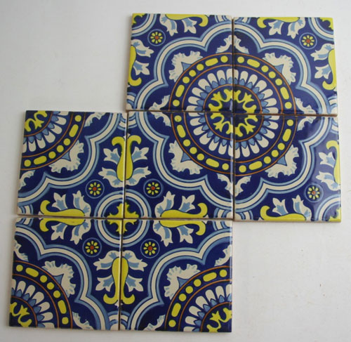 S11-04-01 - Fliesenset Cuarteto - Uno Rosario Especial - 4 Stück je 11x11cm
