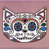 Relief-Fliese 15x15 - Katze rosa