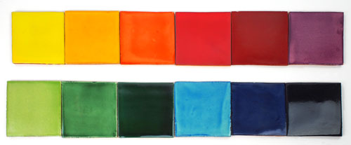 Fliesenset Regenbogen, 12 Farben