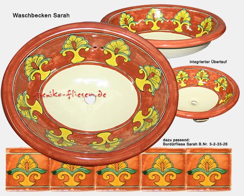 Waschbecken oval, 51x42 Sarah