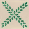 Handbemalte Fliese 10x10 - Arbor verde
