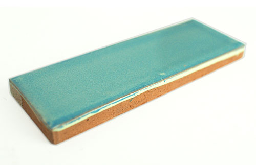 9-8-56-10 - Riemchen 3,3 x 10 cm, turqueza gewaschen