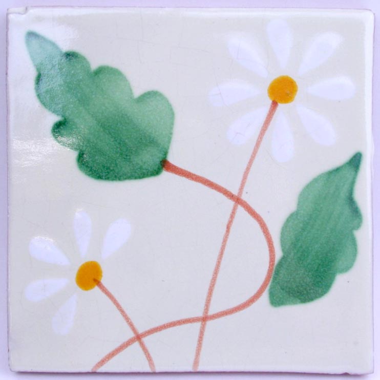 5-2-38-19 - Handbemalte Fliese 15x15 - Caribe 19
