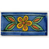 Cenefa, halbe Fliese, Flor azul