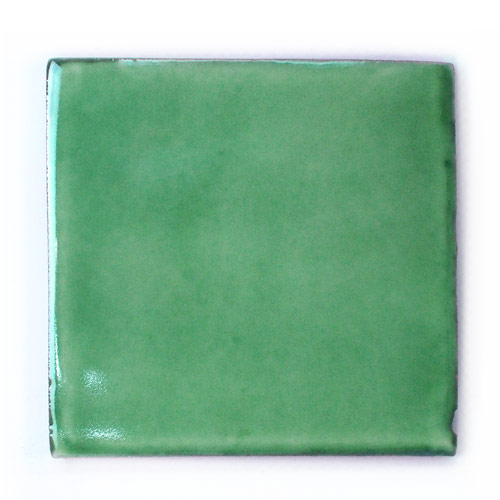 9-8-3630 - Handbemalte Fliese 10x10 - grün gewaschen