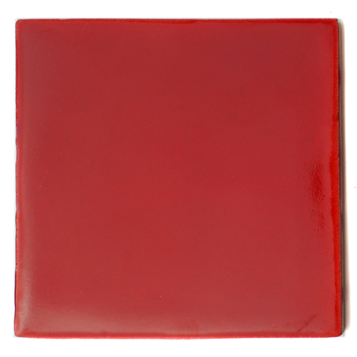 9-8-3659 - Handbemalte Fliese 10x10 - kirschrot
