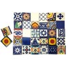 Fliesenset 30 Stück - Chiapas - blau-weiß Mix 10,6x10,6cm