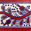 Handbemalte Fliese 10x10 - Bordüre Bellis