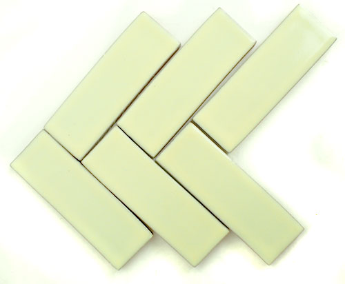 Riemchen 3,3 x 10 cm, mexican white