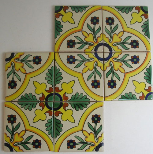 S11-04-02 - Fliesenset Cuarteto - Dos Especial - 4 Stück je 11x11cm