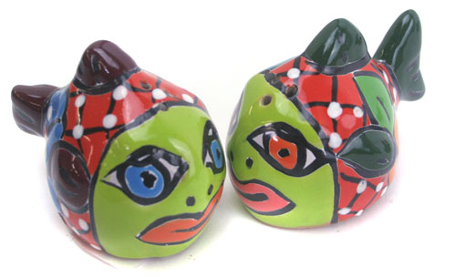 Salzstreuer, Pfefferstreuer Fisch, naranja