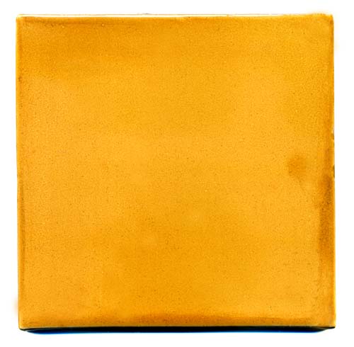 5-8-3832 - Handbemalte Fliese 15x15 uni mostaza deslavado