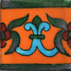 Handbemalte Fliese 5x5 - Lilia mango