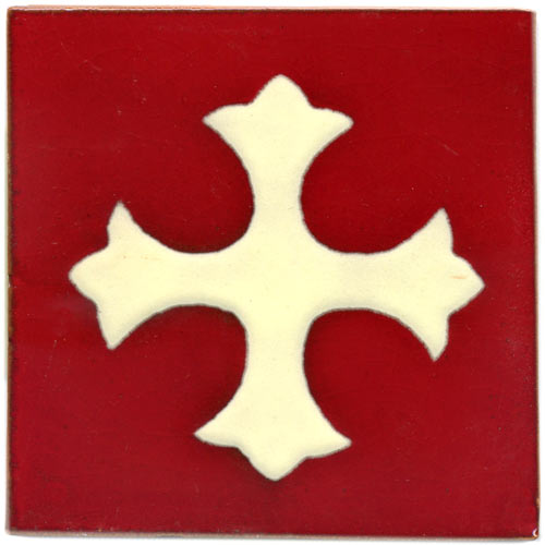 5-2-20-14 - Relief-Serie 10x10 - Cruz fondo rojo