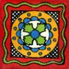 Handbemalte Fliese 5x5 - Circulo rojo-amarillo