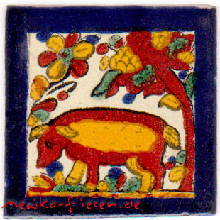 9-13-53 - Handbemalte Fliese 5x5 - Tapir